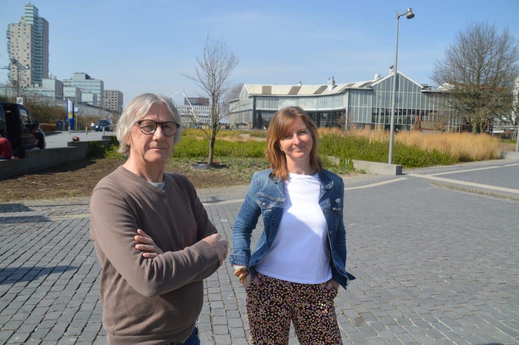 Projectleider Anuschka Polfliet en vrijwilliger Peter